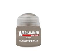 Warhmammer Colour Base: Runelord Brass 12ml Metalic Acrylic Paint