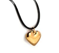 WARIDAR 18K Gold/Silver Black Cord Heart/Cross Choker Necklace | Hypoallergenic Vibrant All-match Attractive Black String Necklace | Ingenious Design Choker Necklace for Women, choker, Gold Plated, No