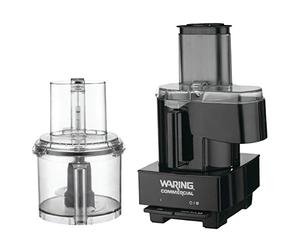 Waring 600 W Food Processor 3.3 Litre, Black, Single Speed and Pulse, Commercial Kitchen Food Processor - Includes Serrated S Blade, 2 mm Slicing Disc, 4 mm Grating Disc - WFP14SCK, CD666