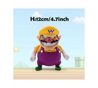(Wario, No Box) Super Mario Action Figure Bowser Princess Peach Anime Game All Star Collection Model Toy for Children