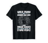 Wark Away I'm A Grumpy Old Lady I Have Anger Issues Cat T-Shirt