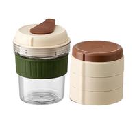 warkul 2-in-1 Ice Coffee Tumbler with Ice Cube Tray - Leak-Proof, BPA-Free, Portable for Summer Hot Cold Drinks