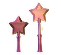 warkul Magical Tap to Pay Wand - Retractable 3D Printed Star Contactless Payment Stick with Hidden Card Slot, Funny Credit Card Holder for Kids & Adults, Novelty Gift (Purple Gold)