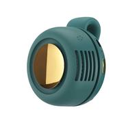warkul Personal Mini Fan, ABS, Rechargeable, 3-Speed Settings, Silent Bladeless Design, Waist Suspension, Portable, 7.4x6.5x5cm (Green)