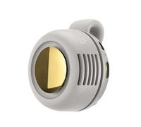 warkul Personal Mini Fan, ABS, Rechargeable, 3-Speed Settings, Silent Bladeless Design, Waist Suspension, Portable, 7.4x6.5x5cm (Beige)