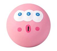 warkul Puppy Latex Squeaky Chew Toy, Cartoon Big Eye Ball, Eco-Friendly, Teeth Cleaning, Bite Resistant for Small Dog