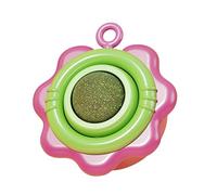 warkul Rotatable Catnip Ball Cat Toy Wall Mounted Cat Chew Toy Safe for Kitten Teething with Adhesive Base