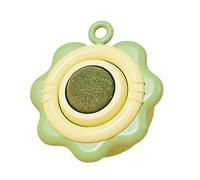 warkul Rotatable Catnip Ball Cat Toy Wall Mounted Cat Chew Toy Safe for Kitten Teething with Adhesive Base