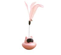 warkul Wobbling Spring Feather Cat Toy with Bells Interactive Enrichment Toy for Indoor Kittens Play & Anxiety Relief