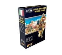 Warlord Bolt Action Bersaglieri Weapons Team 1:56 Tabletop Miniatures - Plastic Paintable Miniature WWII Soldiers Set, Unpainted Table Top 28mm Military Minifigures for Adults - Gaming Figurines Pack