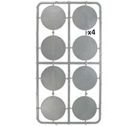 Warlord Games 32pcs 40mm Round Plastic Lipped Miniature Bases