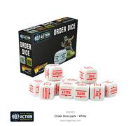 Warlord Games Bolt Action 1:56 Scale 12x White Coloured Order Dice - (402616012)