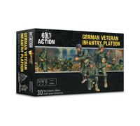 Warlord Games German Army Veterans Infantry Platoon - 28mm Scale Plastic Miniatures for Bolt Action Highly Detailed World War 2 Miniatures