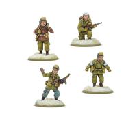 Warlord Games Bolt Action: US Airborne (Winter) HQ - 4 Count Miniature Set - Tabletop Game Miniatures - Ages 16+