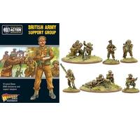 British Army support group - 28mm Scale Metal Miniatures for Bolt Action by Warlord Games - Highly Detailed World War 2 Miniatures for Table-top Wargaming