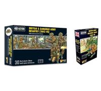 Warlord Games British & Canadian Army infantry Platoon and Weapons Team - 28mm Scale Miniatures for Bolt Action Highly Detailed World War 2 Miniatures for Table-top Wargaming