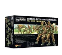 Warlord Games British & Inter-Allied Commandos Starter Army - 28mm Scale Plastic Miniatures for Bolt Action Highly Detailed World War 2 Miniatures for Table-top Wargaming