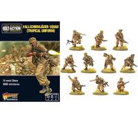 Warlord Games Fallschirmjager squad in Tropical Uniform - 28mm Scale Metal Miniatures for Bolt Action Highly Detailed World War 2 Miniatures for Table-top Wargaming