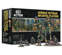 Warlord Games German Army Veterans Infantry Platoon - 28mm Scale Plastic Miniatures for Bolt Action Highly Detailed World War 2 Miniatures