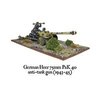 Warlord Games German Heer 75mm PaK 40 Anti-Tank Gun (1943-45) Action Tabletop Game Figure Set, Age 14+