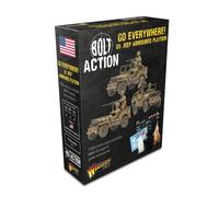 Warlord Games Go Everywhere! US Army Jeep Armoured Platoon Scale Models for Bolt Action Highly Detailed World War 2 Miniatures