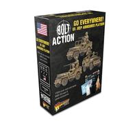 Warlord Games Go Everywhere! US Army Jeep Armoured Platoon Scale Models for Bolt Action Highly Detailed World War 2 Miniatures