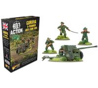 Warlord Games Gurkha 6-pounder Anti Tank Gun Plastic Miniatures Bolt Action