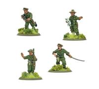 Warlord Games Gurkha Platoon Commanders - 28mm Scale Resin Miniatures for Bolt Action Highly Detailed World War 2 Miniatures