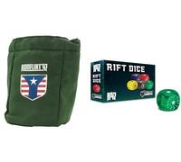 Warlord Games Konflikt '47 United States Dice Bag with Green Rift Dice
