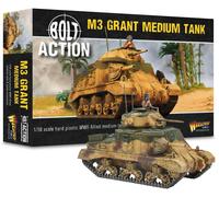 Warlord Games M3 Grant Medium Tank - 1:56 / 28mm British Army Plastic Scale Model Tank for Bolt Action Highly Detailed World War 2 Miniatures