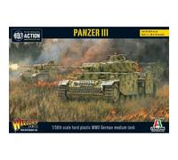 Warlord Games German Army Panzer III Medium Tank - 1:56 / 28mm Plastic Scale Model Tank for Bolt Action Highly Detailed World War 2 Miniatures