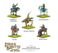 Warlord Games Pike & Shotte Epic Battles - Thirty Years War Protestant Alliance Commanders - Brand New And Sealed