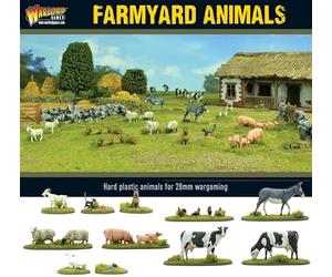 Warlord Games Plastic 28mm Farmyard Animals Miniatures Tabletop Model Scenery