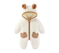 Warm and Comfortable Boys Romper and Jumpsuit for Infants Ideal for Fall and Winter Perfect for Outdoor Activities and Thick Fabric for Enhanced Warmth and Durability White