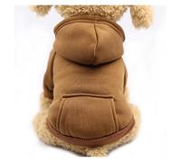 Warm and comfortable pet clothing in various styles, suitable for small and large dogs, autumn and winter coats(Brown,2XL for 6.0-8.0kg)