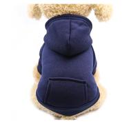 Warm and comfortable pet clothing in various styles, suitable for small and large dogs, autumn and winter coats(Dark Blue,L for 3.0-4.2kg)