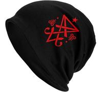 Warm Beanie for Men,Occult Sigil of Lucifer Satanic,Thermal Hat,Slouchy Sleep Cap for Travel,Outdoor,Guys