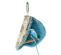 Warm Bird House - Parrot Nesting House Plush | Bird House Hideaway with Bird Perch Bird Hut Habitat Hut Hanging Parrot Feeding Hut