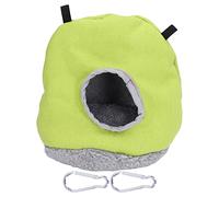 Warm Birdhouse Round Shape Soft Plush Hanging Nest Save Space Easy Clean Safety Parrots House for Hummingbirds Wrens Sparrows Swallows Material Plush Size 17.5cm 6.9in Includes 2 (Green)