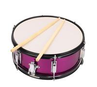 Warm Black Coated Stainless Steel Maple Wood Snare Drum Set, Suitable for Any Skill Level, 14x5.5 Inch Drum with Tuner, Drumsticks, Shoulder Strap, Transparent Blue Drumhead