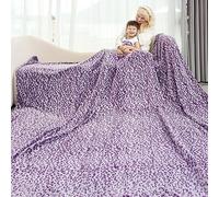 Warm Blanket Purple Blankets King Size Soft Throw Blankets for Bed
