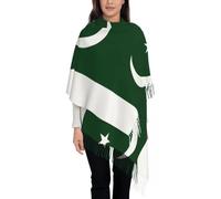 Warm Blanket Scarf for Winter - Women's Scarf with Tassel Pakistan Flag Long Winter Warm Shawl Wrap Gifts Cashmere Scarf scarves for women winter,as shown,One size