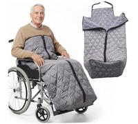 Warm Blankets for Winter Thicken Warm Fleece-Lined Wheelchair Blanket Windproof Cozy Leg Cover with Zipper for Elderly Patients and Disabled.