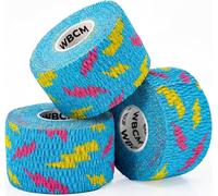 WARM BODY COLD MIND 1.5" Weightlifting Thumb Tape - Hook Grip Tape for Powerlifting, Cross Training, Gym Tape, Workout, Weight Lifting Tape, Athletic Finger Wrap (Blue Thunder, 3 Rolls)