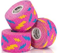 WARM BODY COLD MIND 1.5" Weightlifting Thumb Tape - Hook Grip Tape for Powerlifting, Cross Training, Gym Tape, Workout, Weight Lifting Tape, Athletic Finger Wrap (Pink Thunder, 3 Rolls)