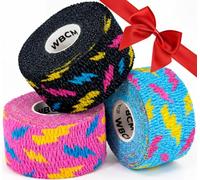 WARM BODY COLD MIND 1.5" Weightlifting Thumb Tape - Hook Grip Tape for Powerlifting, Cross Training, Gym Tape, Workout, Weight Lifting Tape, Athletic Finger Wrap (Mix Thunder, 3 Rolls)