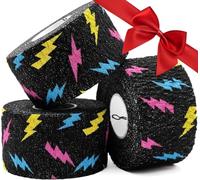 WARM BODY COLD MIND 1.5" Weightlifting Thumb Tape - Hook Grip Tape for Powerlifting, Cross Training, Gym Tape, Workout, Weight Lifting Tape, Athletic Finger Wrap (Black Thunder, 3 Rolls)