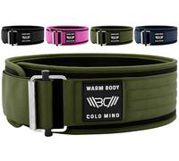 WARM BODY COLD MIND 4" Weight Lifting Belt 2.0 - Perfect for Olympic Weightlifting, Squats, Deadlift, Powerlifting - Gym Back Support for Men and Women