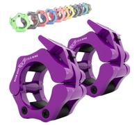 WARM BODY COLD MIND Reinforced Olympic Barbell Clips - 2 inch / 50mm - Barbell Collars, Weight Clips for Bars, Barbell Clamps for Olympic Bar, Gym Weightlifting Fitness Crossfit