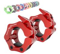 WARM BODY COLD MIND Reinforced Olympic Barbell Clips - 2 inch / 50mm - Barbell Collars, Weight Clips for Bars, Barbell Clamps for Olympic Bar, Gym Weightlifting Fitness Crossfit